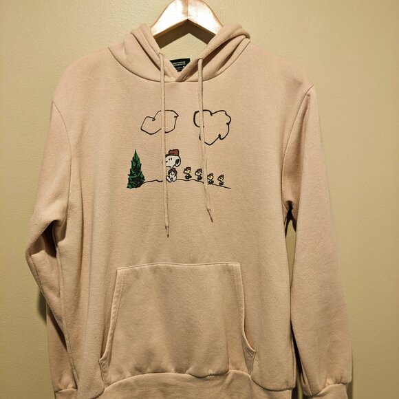 Peanuts Other - Peanuts Snoopy Beige Tan Graphic Hoodie Men Large